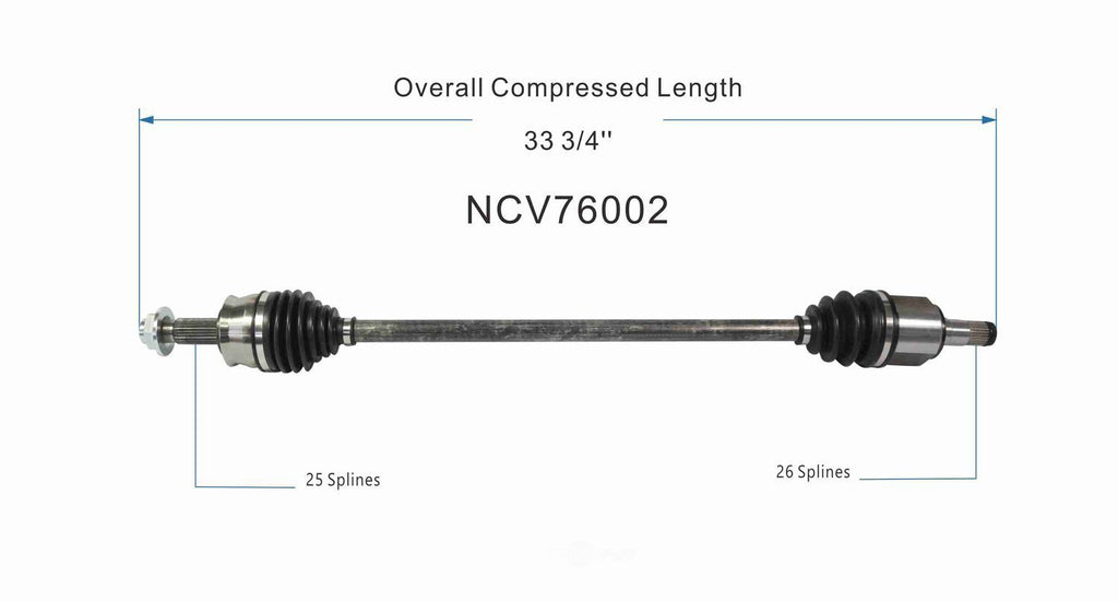 Right New CV Complete Assy   GSP North America   NCV76002
