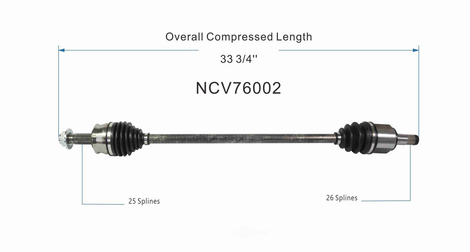 Right New CV Complete Assy   GSP North America   NCV76002