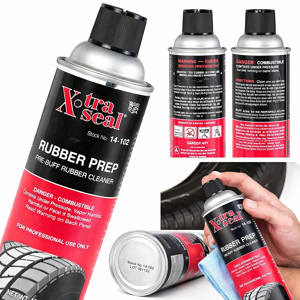 Xtra Seal 14-102 Rubber Prep Pre-Buff Cleaner Aerosol 16oz - 2 Can Bundle