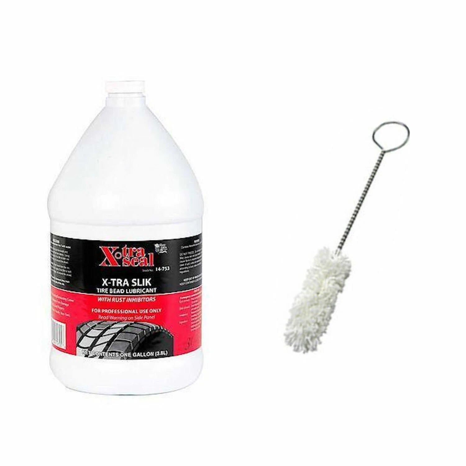 X-tra Seal 1 Gallon Tire Mounting or Demounting Lubricant +  Cotton Mounting Brush