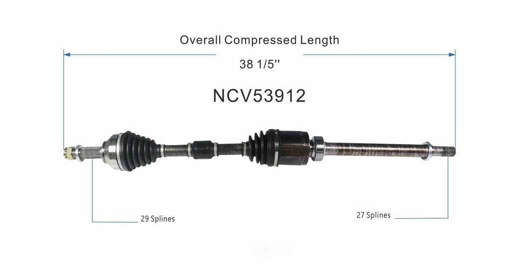 Right New CV Complete Assy   GSP North America   NCV53912