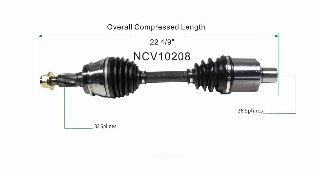 Axle Shaft Assy- CV Shaft   GSP North America   NCV10208