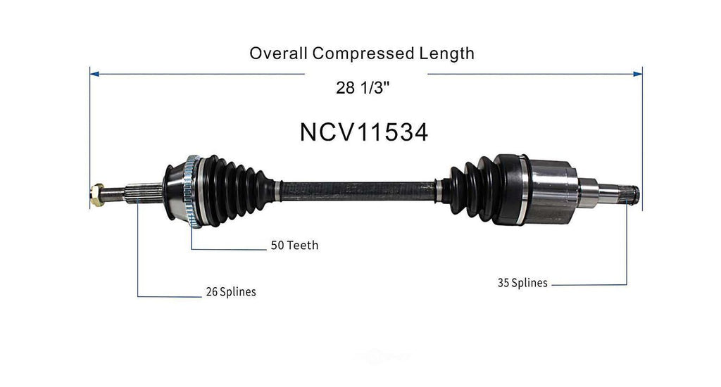Right New CV Complete Assy   GSP North America   NCV11534