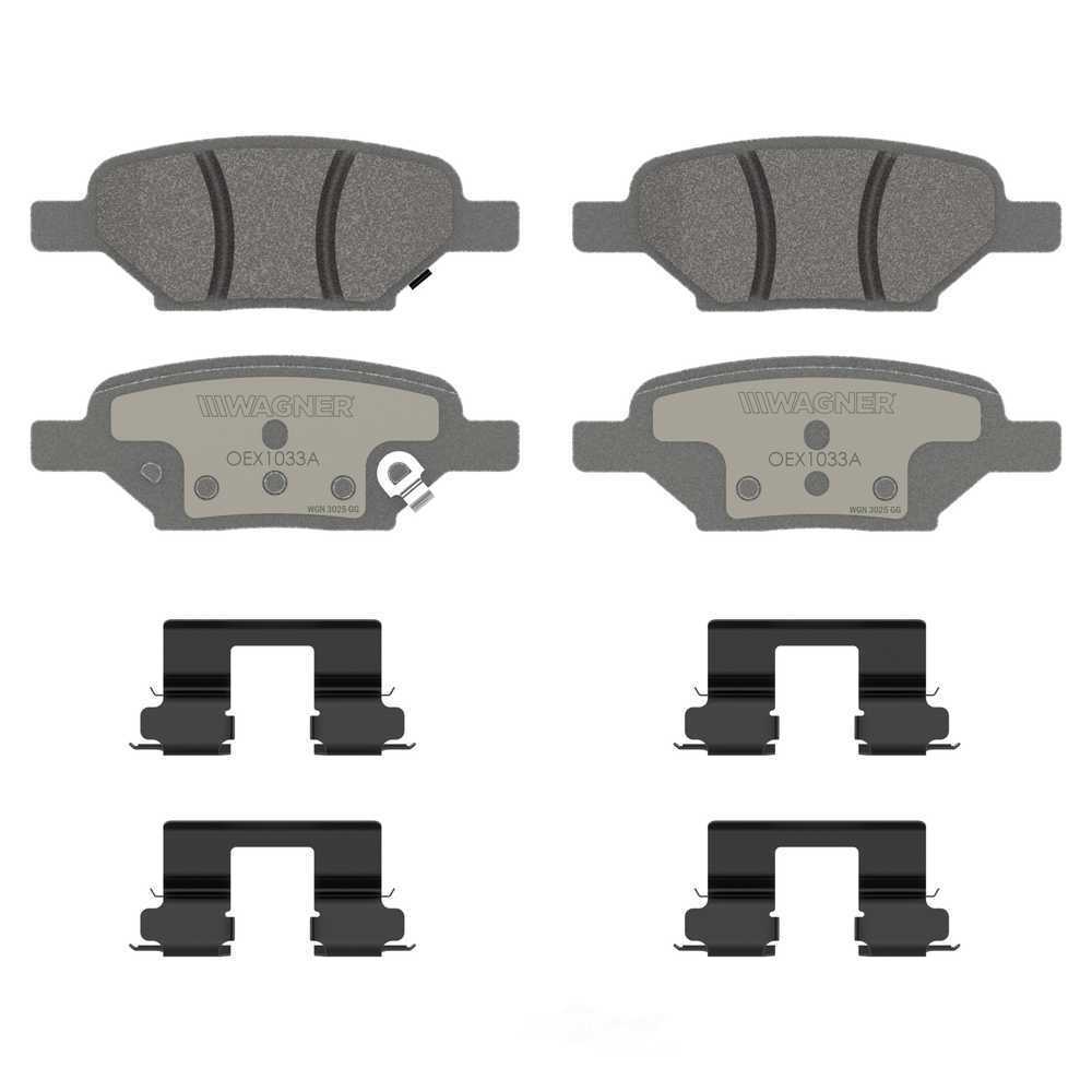 Rr Premium Ceramic Brake Pads  Wagner  OEX1033A