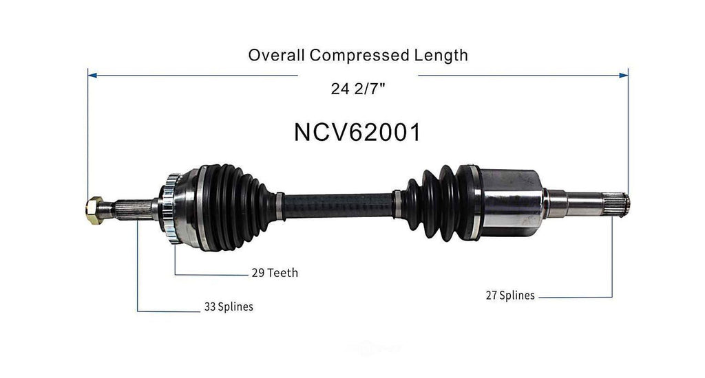 Axle Shaft Assy- CV Shaft   GSP North America   NCV62001