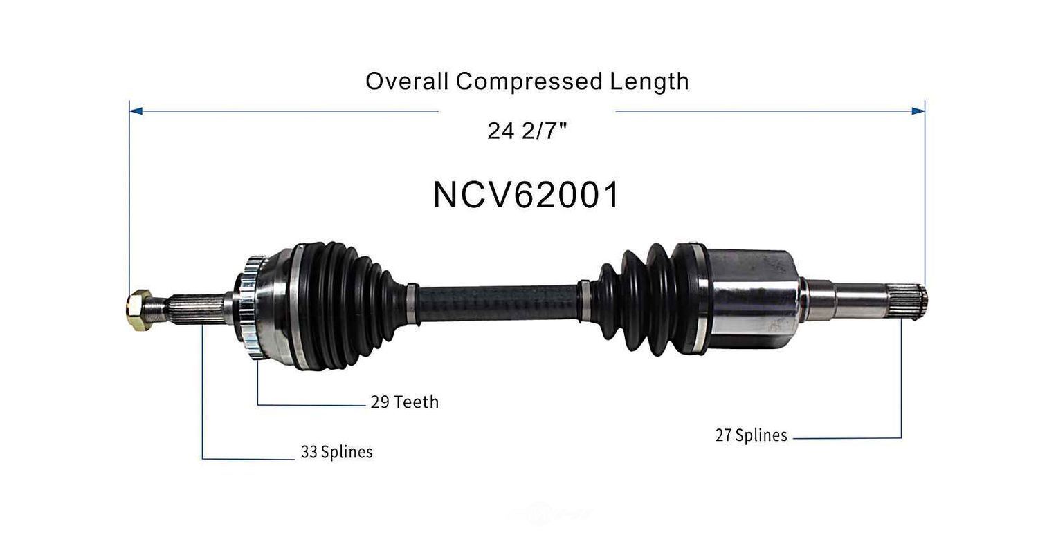 Axle Shaft Assy- CV Shaft   GSP North America   NCV62001