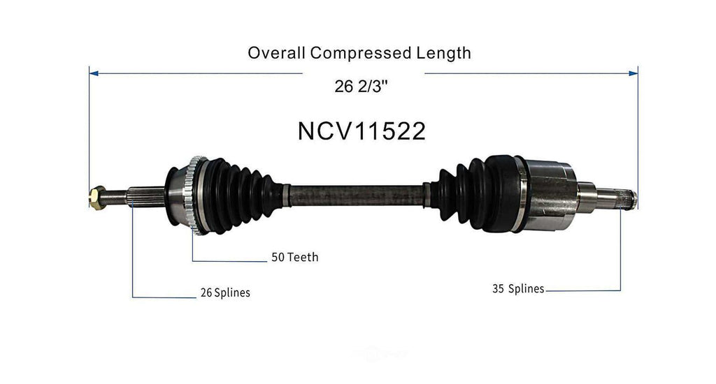 Right New CV Complete Assy   GSP North America   NCV11522