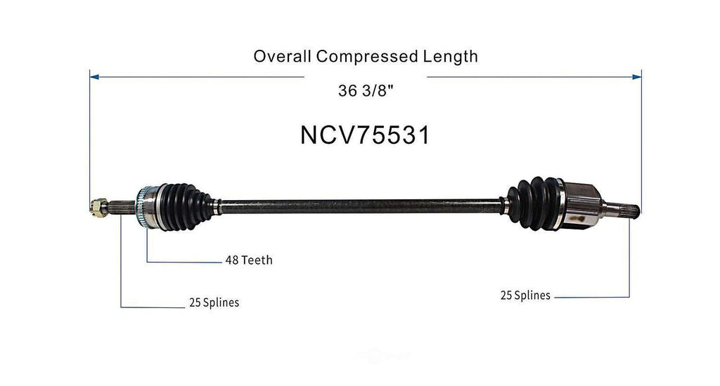 Right New CV Complete Assy   GSP North America   NCV75531