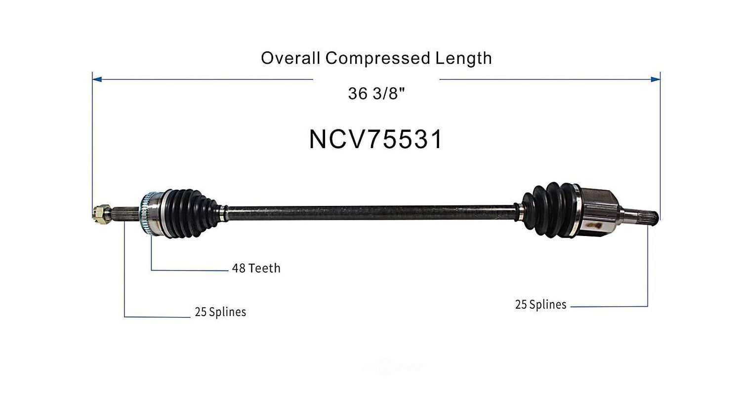 Right New CV Complete Assy   GSP North America   NCV75531