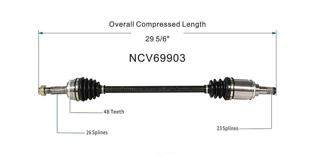 Axle Shaft Assy- CV Shaft   GSP North America   NCV69903