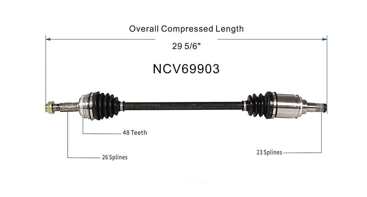 Axle Shaft Assy- CV Shaft   GSP North America   NCV69903