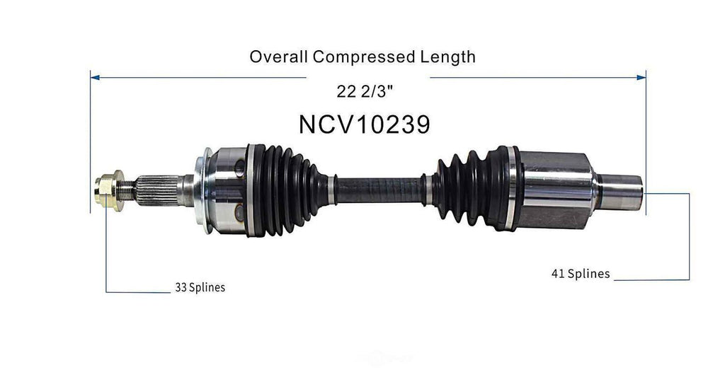 Axle Shaft Assy- CV Shaft   GSP North America   NCV10239