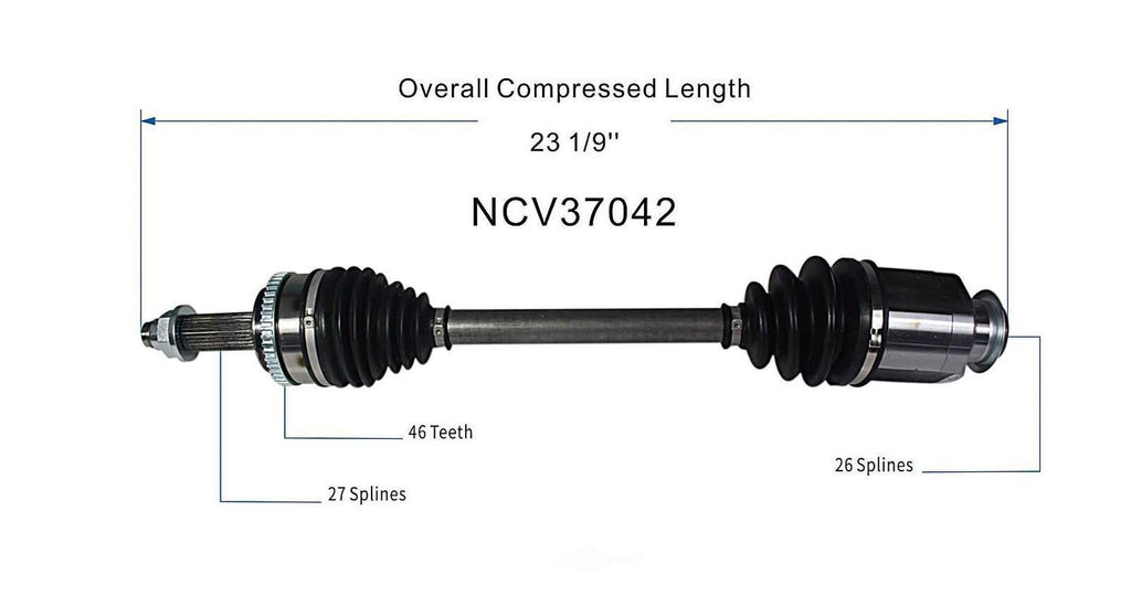 Right New CV Complete Assy   GSP North America   NCV37042