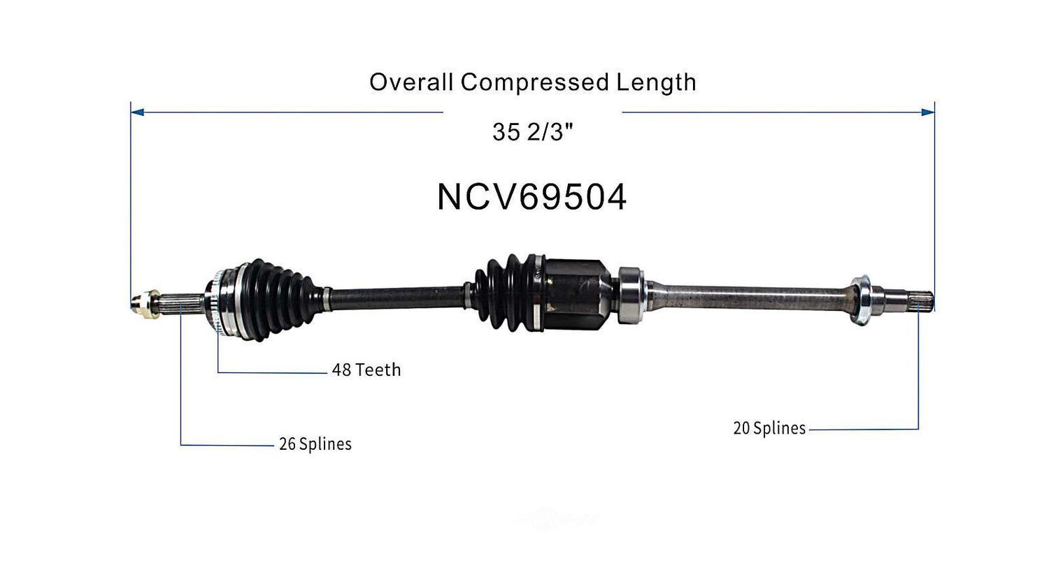 Right New CV Complete Assy   GSP North America   NCV69504