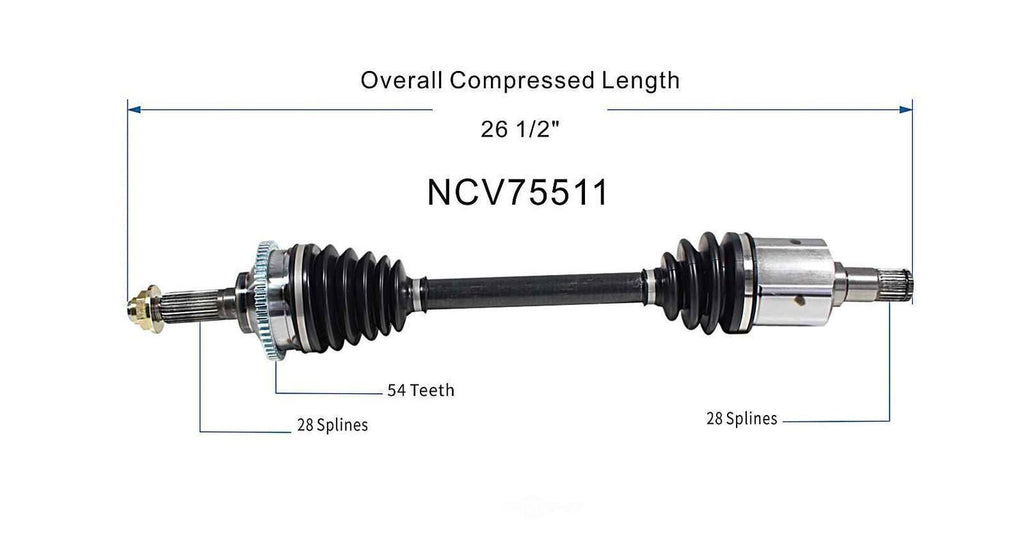 Left New CV Complete Assy   GSP North America   NCV75511