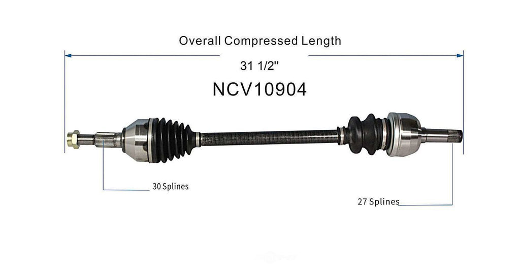 Left New CV Complete Assy   GSP North America   NCV10904