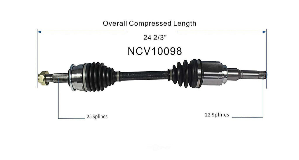 Left New CV Complete Assy   GSP North America   NCV10098