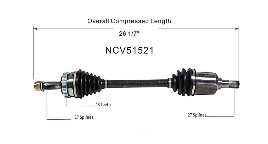 Axle Shaft Assy- CV Shaft   GSP North America   NCV51521