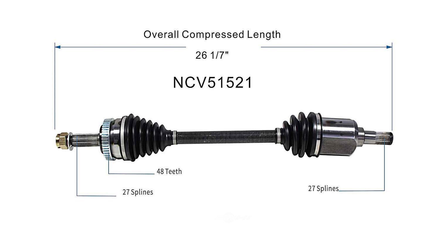 Axle Shaft Assy- CV Shaft   GSP North America   NCV51521