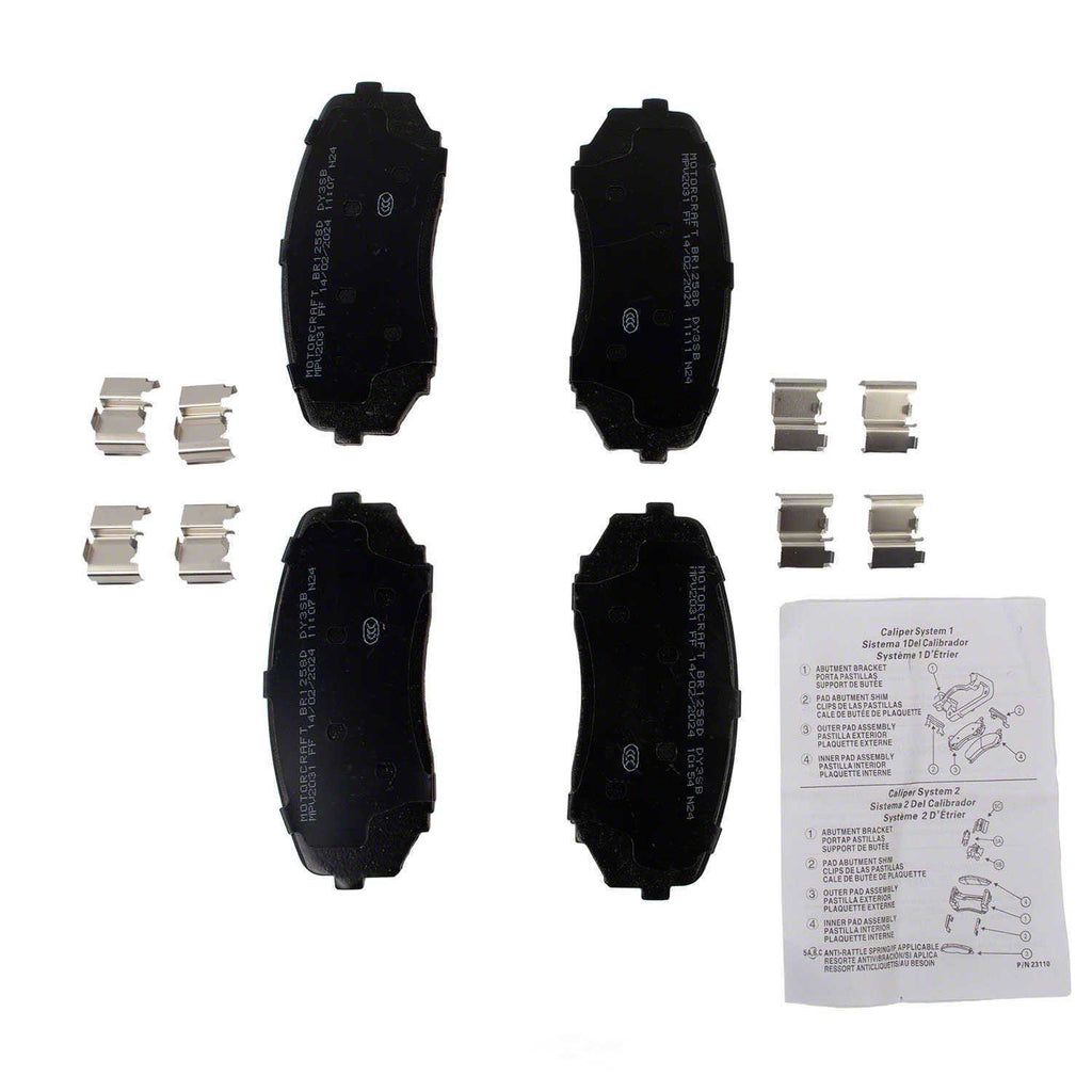 Frt Organic Brake Pads  Motorcraft  BR1258D