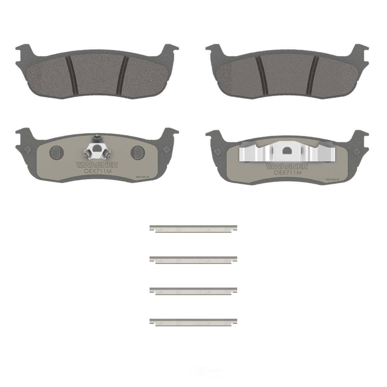Rr Premium Ceramic Brake Pads  Wagner  OEX711M