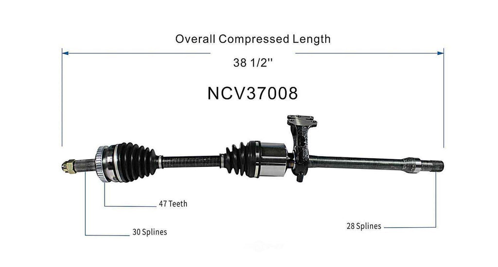 Right New CV Complete Assy   GSP North America   NCV37008