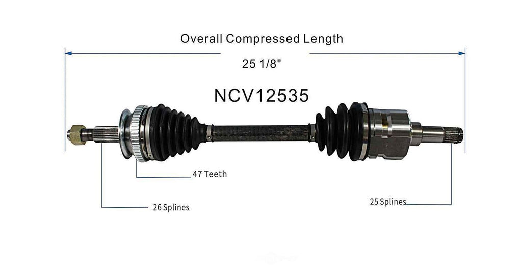 Left New CV Complete Assy   GSP North America   NCV12535