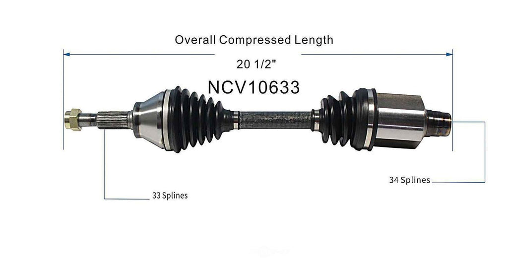 Axle Shaft Assy- CV Shaft   GSP North America   NCV10633