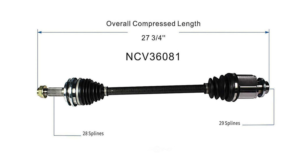 Right New CV Complete Assy   GSP North America   NCV36081