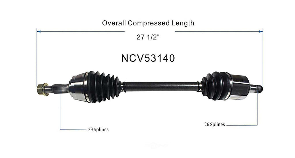 Left New CV Complete Assy   GSP North America   NCV53140