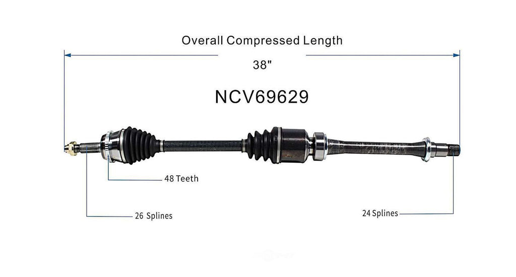 Right New CV Complete Assy   GSP North America   NCV69629