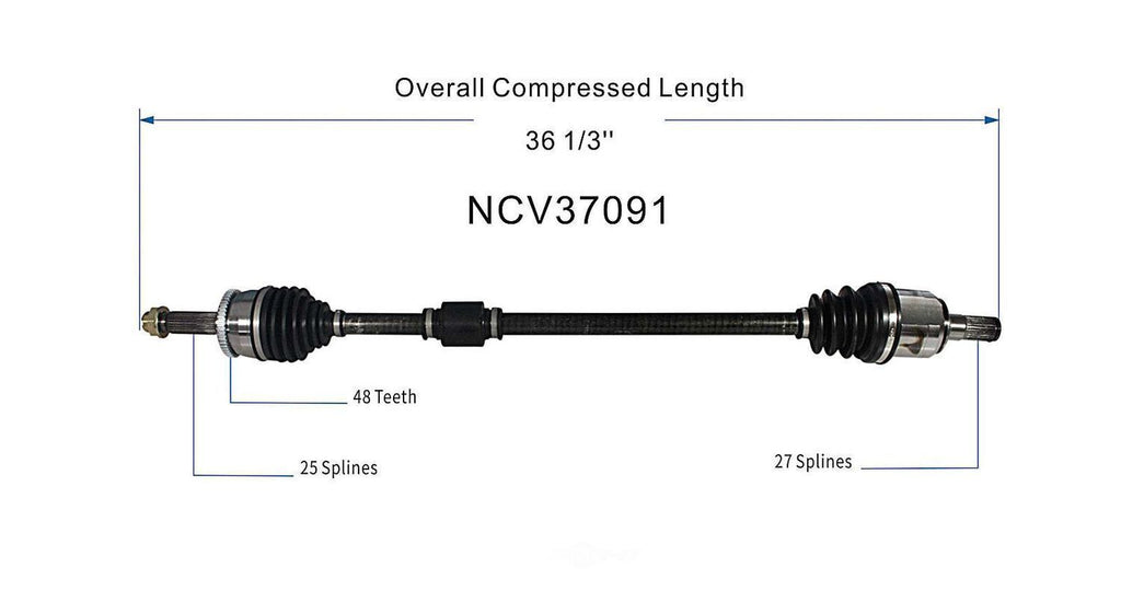 Right New CV Complete Assy   GSP North America   NCV37091