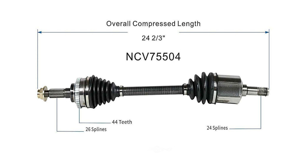 Left New CV Complete Assy   GSP North America   NCV75504