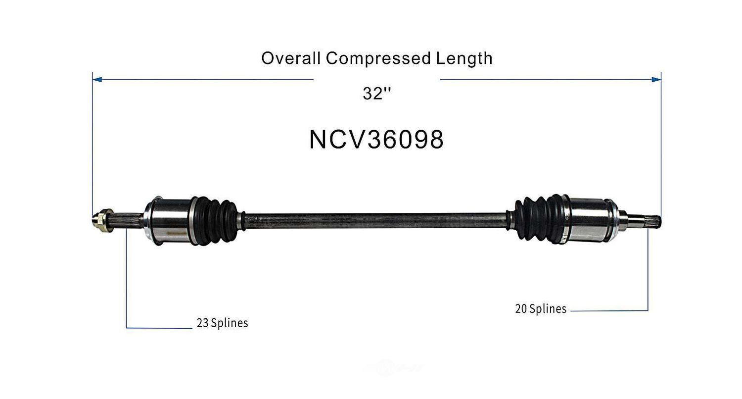Right New CV Complete Assy   GSP North America   NCV36098