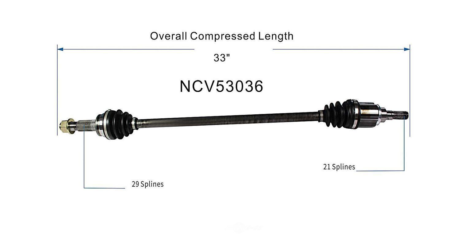 Axle Shaft Assy- CV Shaft   GSP North America   NCV53036