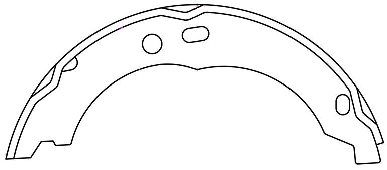 Rr Parking Brake Shoes  Centric Parts  111.10670
