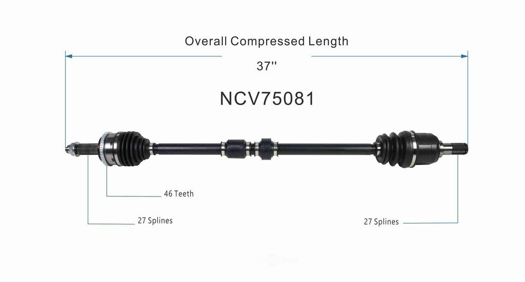 Right New CV Complete Assy   GSP North America   NCV75081