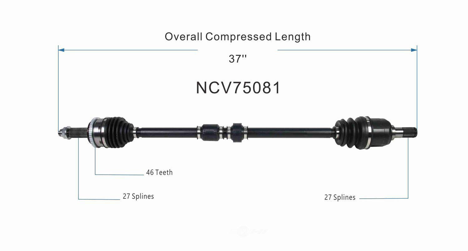 Right New CV Complete Assy   GSP North America   NCV75081