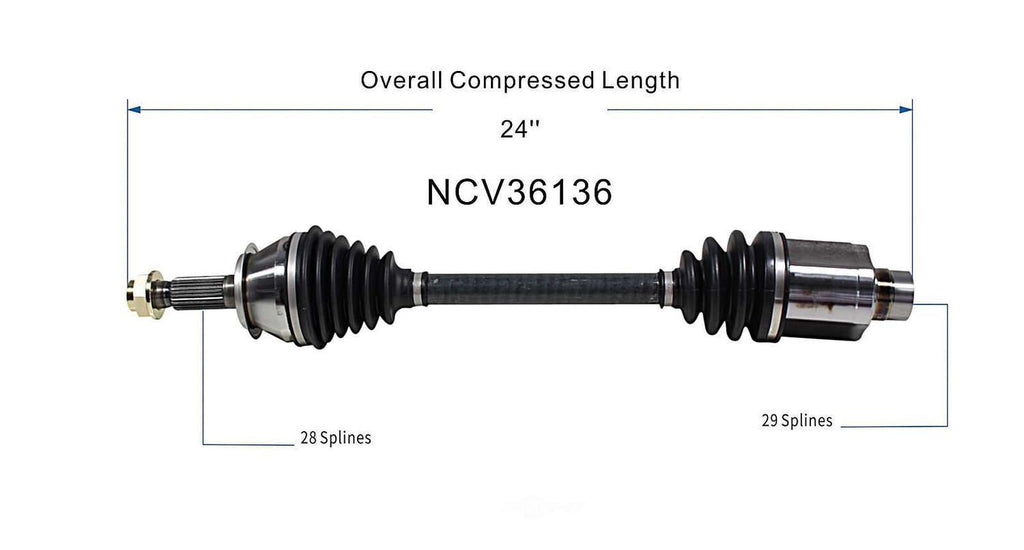 Right New CV Complete Assy   GSP North America   NCV36136