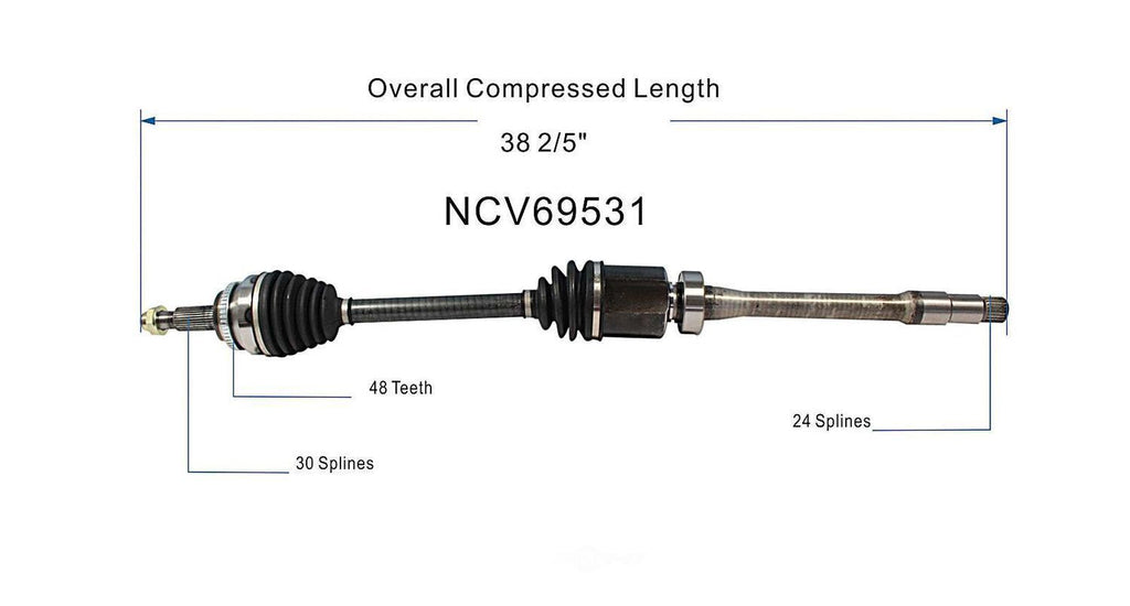 Right New CV Complete Assy   GSP North America   NCV69531