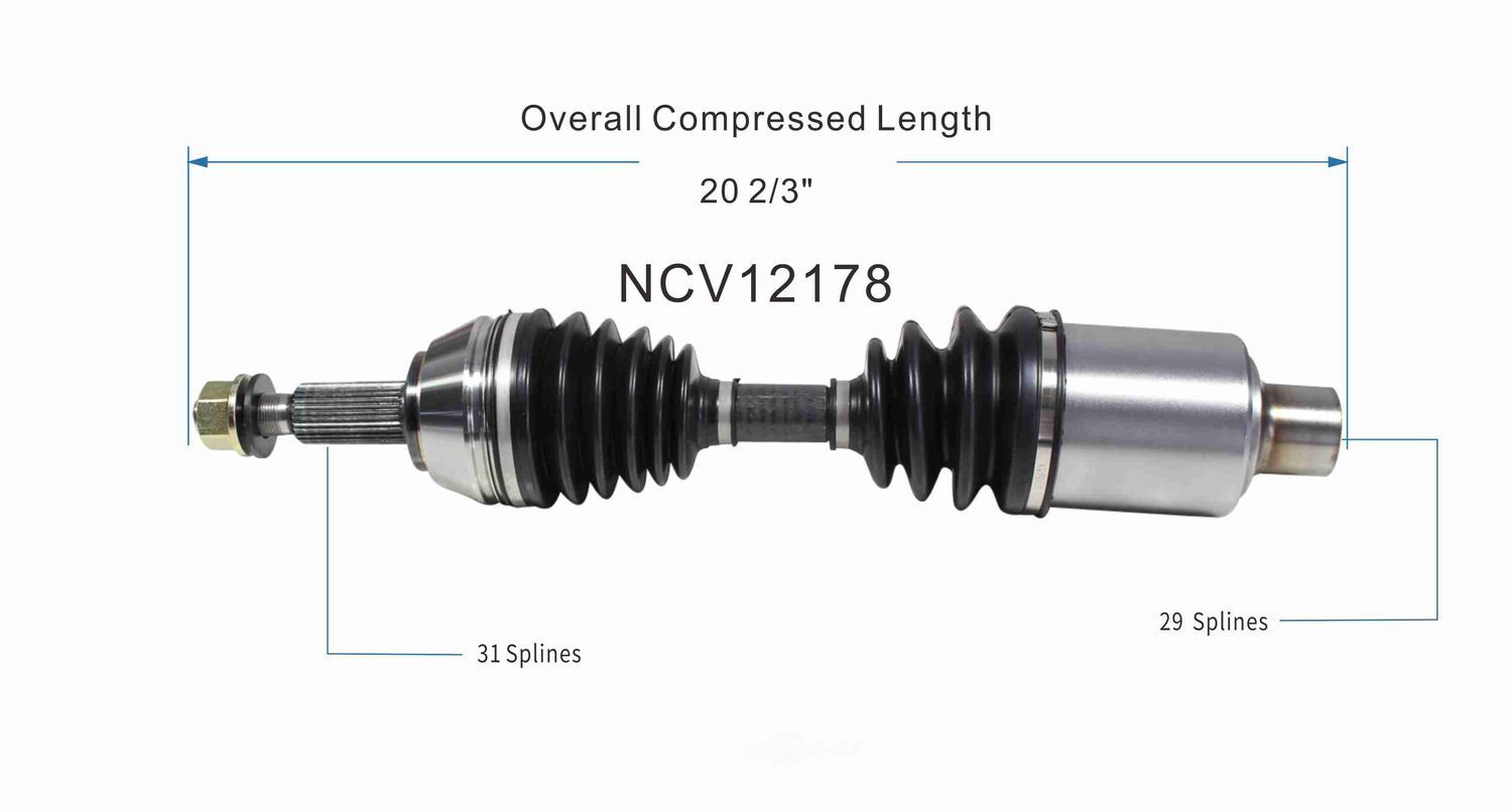 Axle Shaft Assy- CV Shaft   GSP North America   NCV12178