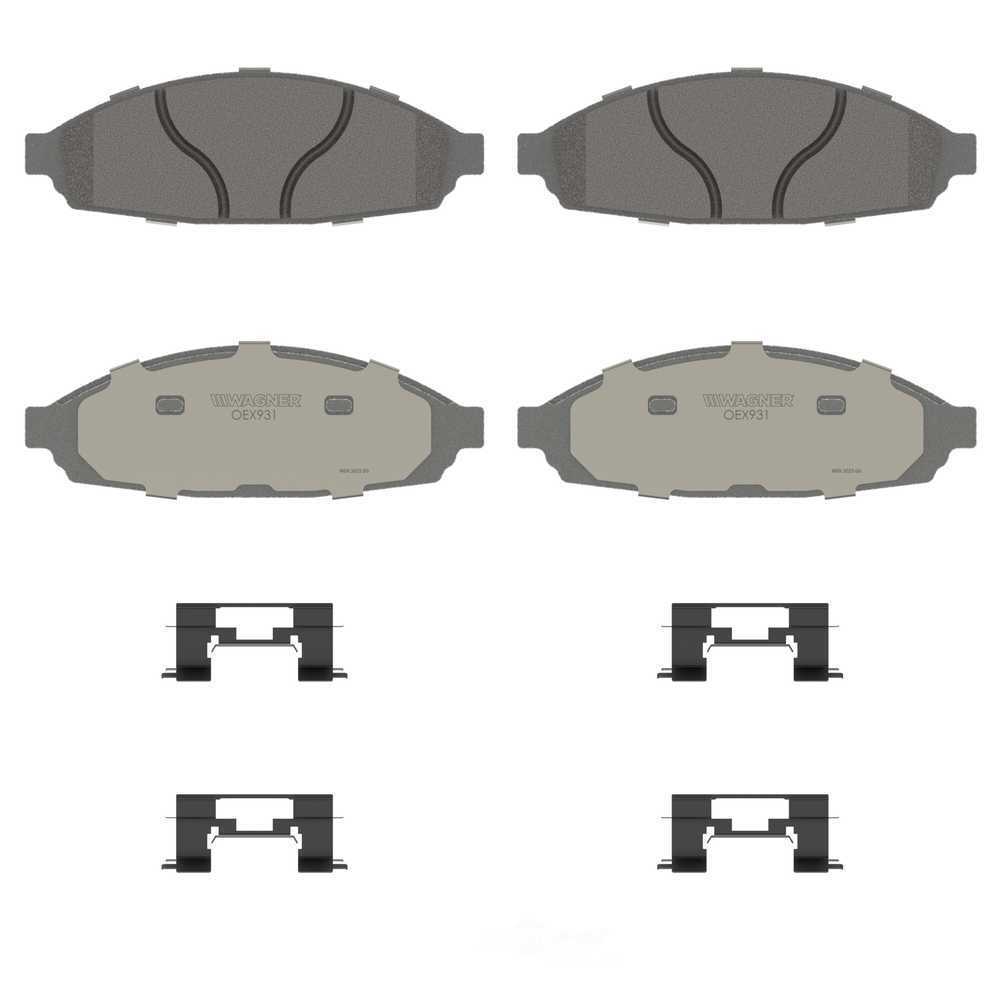 Frt Premium Ceramic Brake Pads  Wagner  OEX931