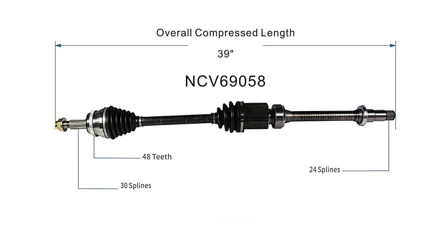 Right New CV Complete Assy   GSP North America   NCV69058