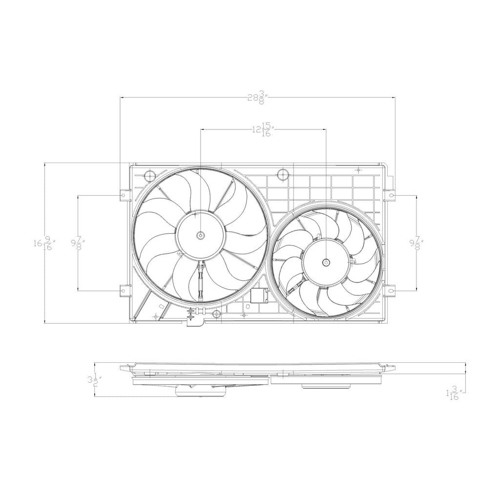 Radiator & Condenser Fan Assy  TYC  621490