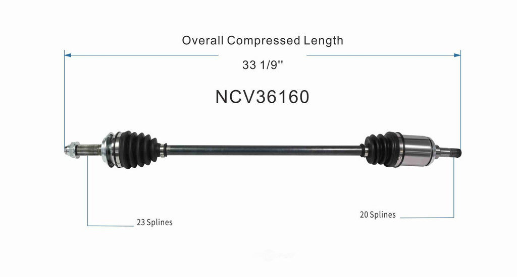 Right New CV Complete Assy   GSP North America   NCV36160