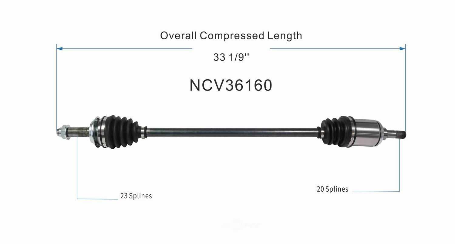 Right New CV Complete Assy   GSP North America   NCV36160