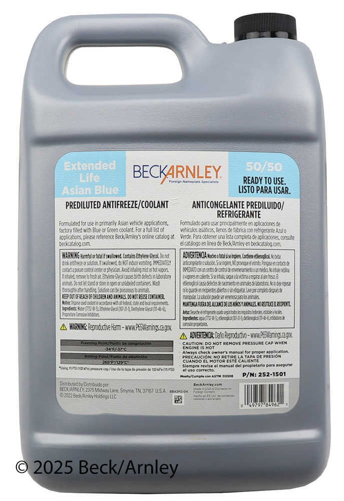 Anti-Freeze  Beck/Arnley  252-1501
