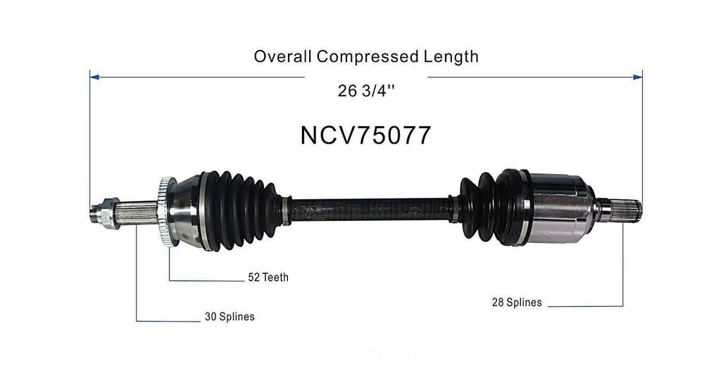 Left New CV Complete Assy   GSP North America   NCV75077