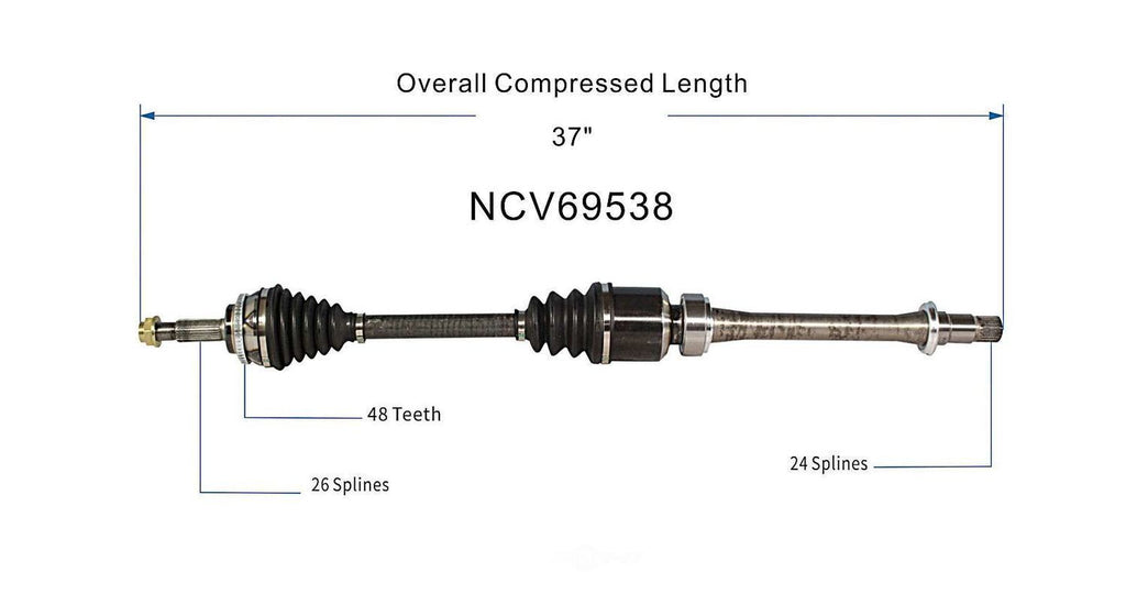 Right New CV Complete Assy   GSP North America   NCV69538