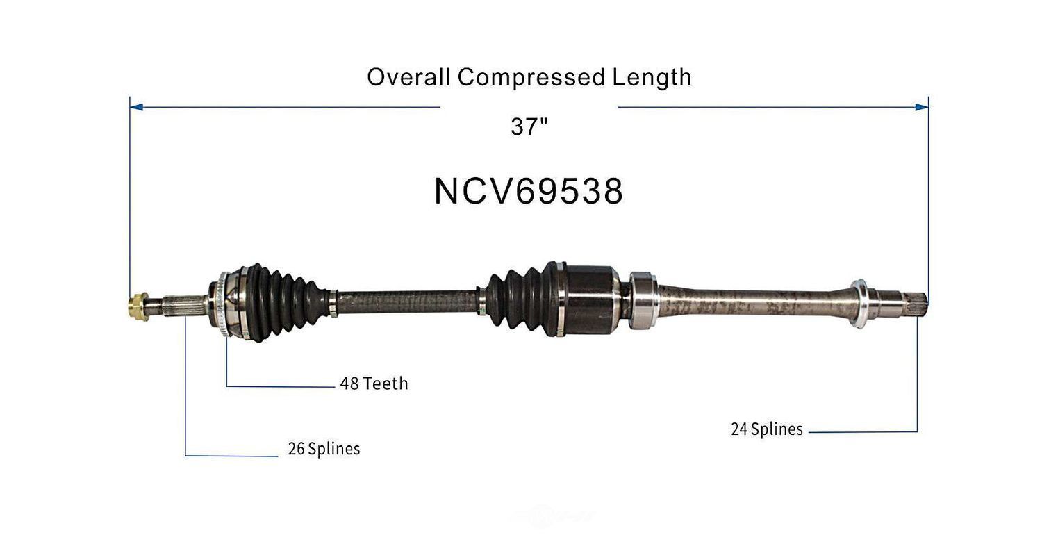 Right New CV Complete Assy   GSP North America   NCV69538